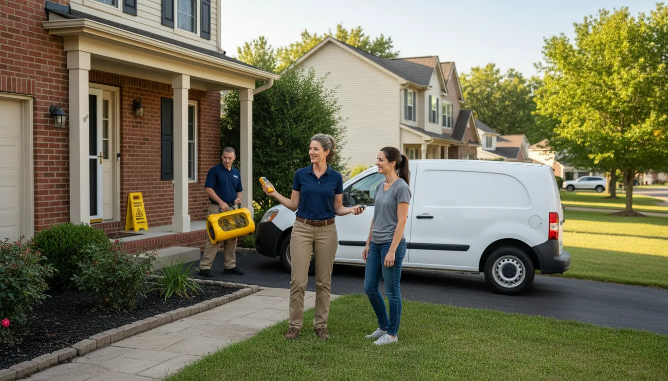 Residential water damage restoration in Oak Hall, VA
